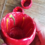 Set of 4 red tulip bowls from Villeroy & Boch