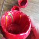 Set of 4 red tulip bowls by Villeroy & Boch.