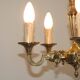 French Vintage 5 Light Quality Brass Chandelier with Scroll Acanthus Arms 5452