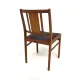 Set of 4 Scandinavian walnut chairs, Sweden, 1960.