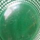 Dessert or cheese set, dish and 4 plates, Saint Clément green and gold