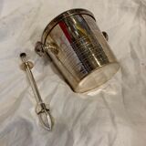 Silver metal ice bucket