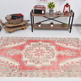 4x7 anatolian handmade vintage rug 215x138cm
