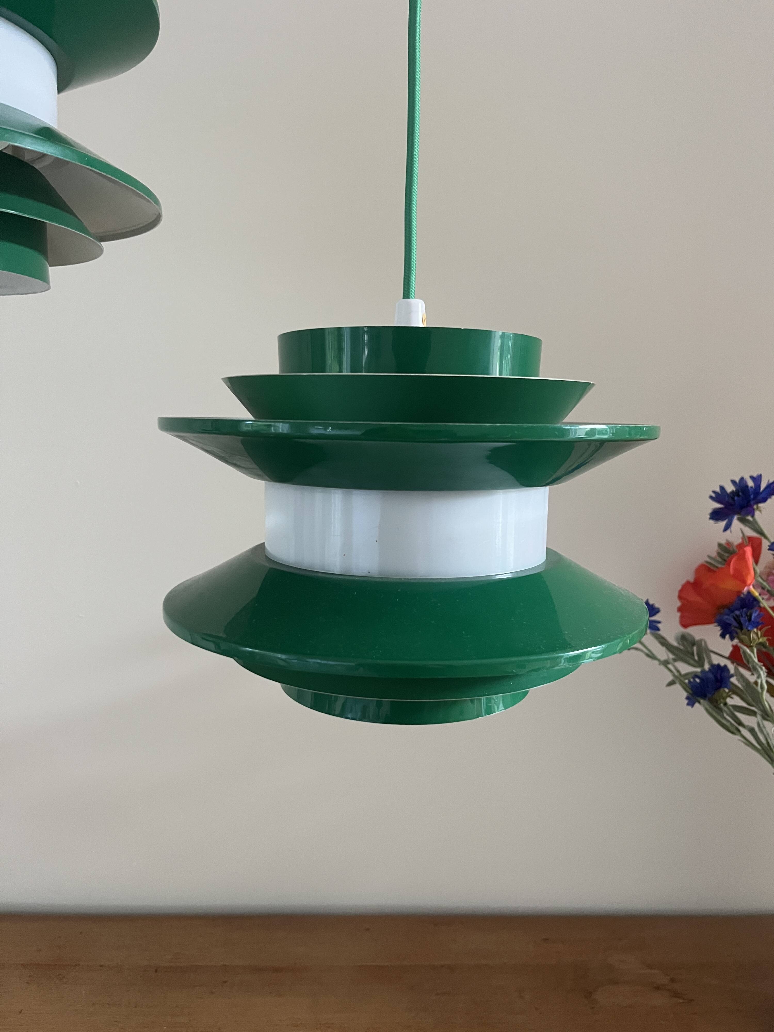 Vintage set 2 Trava pendant - Carl Thore - Granhaga - Swedish design lamp