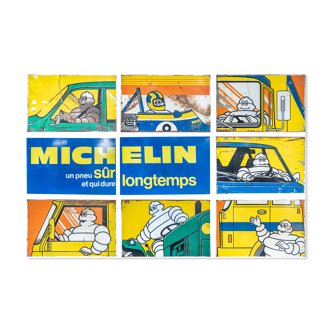 Suite complète de 9 enseignes Michelin 1970