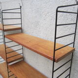 Large shelf String of the ' 60s, solid oak shelves