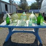 Lot of 13 Dame Jeanne, Bottles, Old Glass Flasks