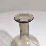Italian decanter in smoked blown glass 1970