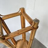 Set of three rattan high stools
