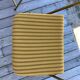 Vintage lafuma folding chair with striped gold fabric