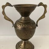 Amphora vase, bronze metal, antique style