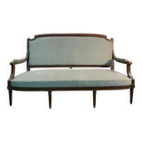 Sofa - Louis XVI style bench in green velvet