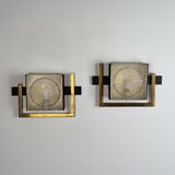Pair of Wall Lights by Jacques Adnet, From the Nevada line, France 50s
