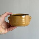 Sucrier en grès céramique jaune