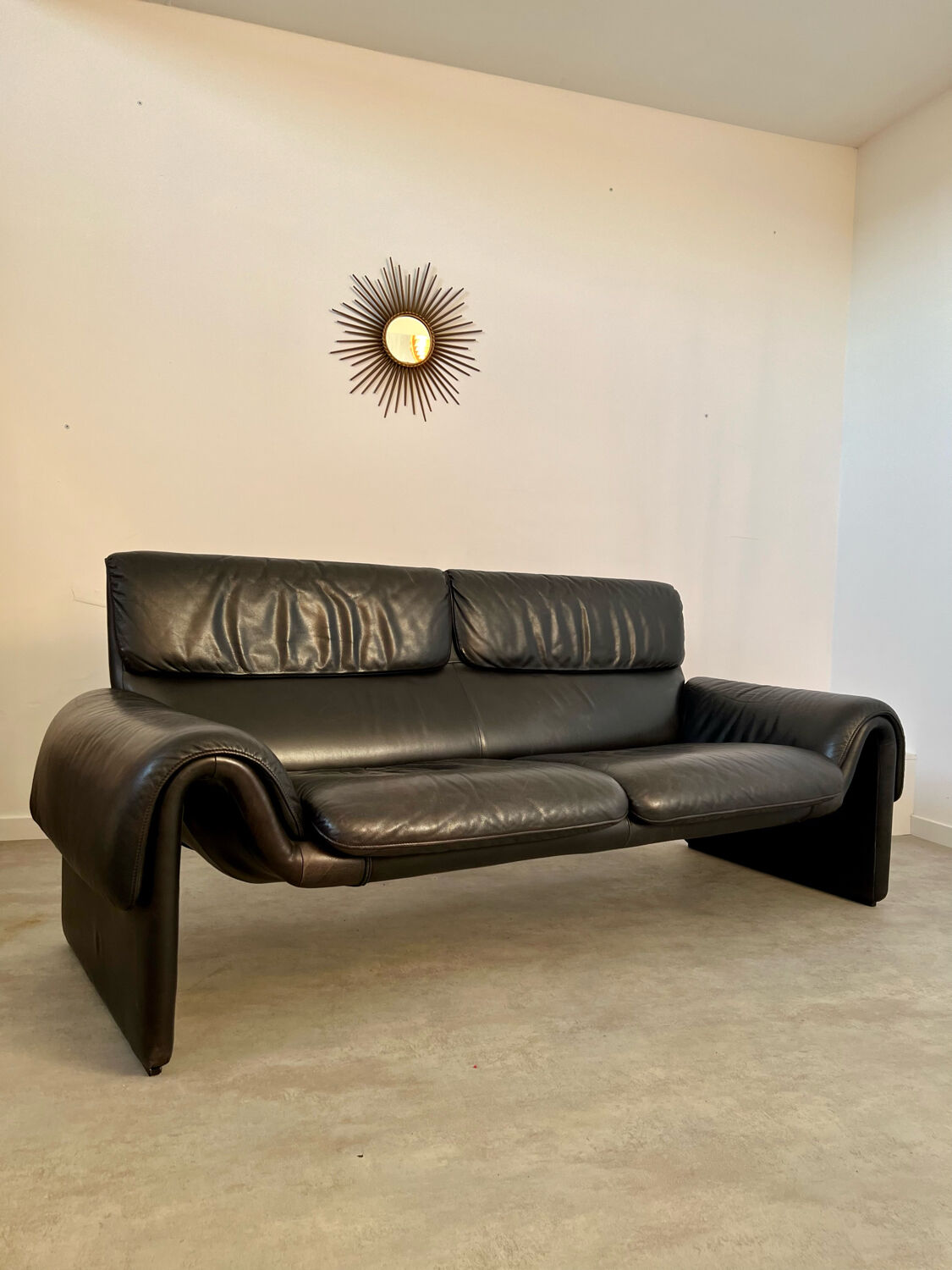 Sofa DESEDE DS-2011 2/3 seater vintage leather design of the 80s