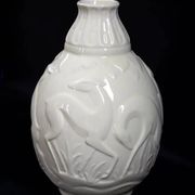 Art Deco vase with 6 deer in earthenware – C. Catteau Boch Frères La Louvière