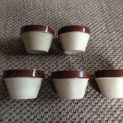 Series of 5 sandstone ramekins