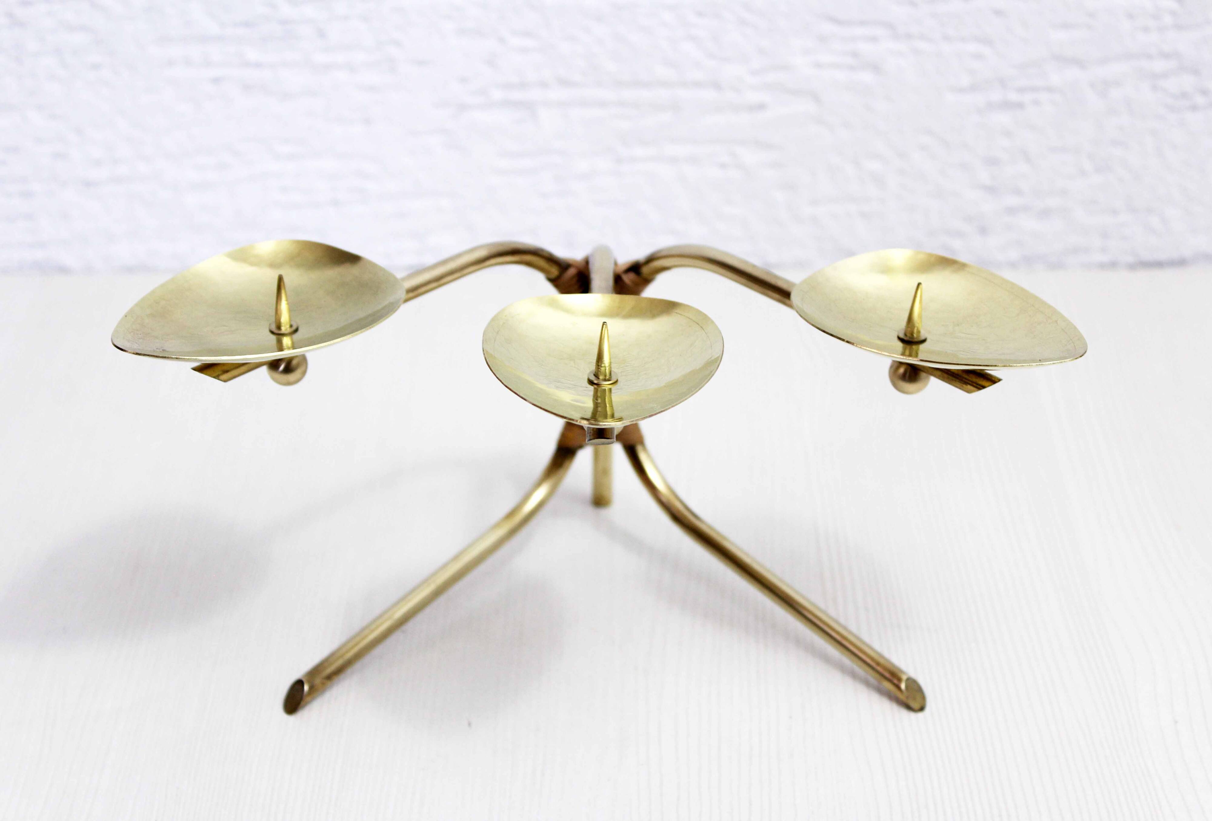 50s candle holder in Carl Auböck style