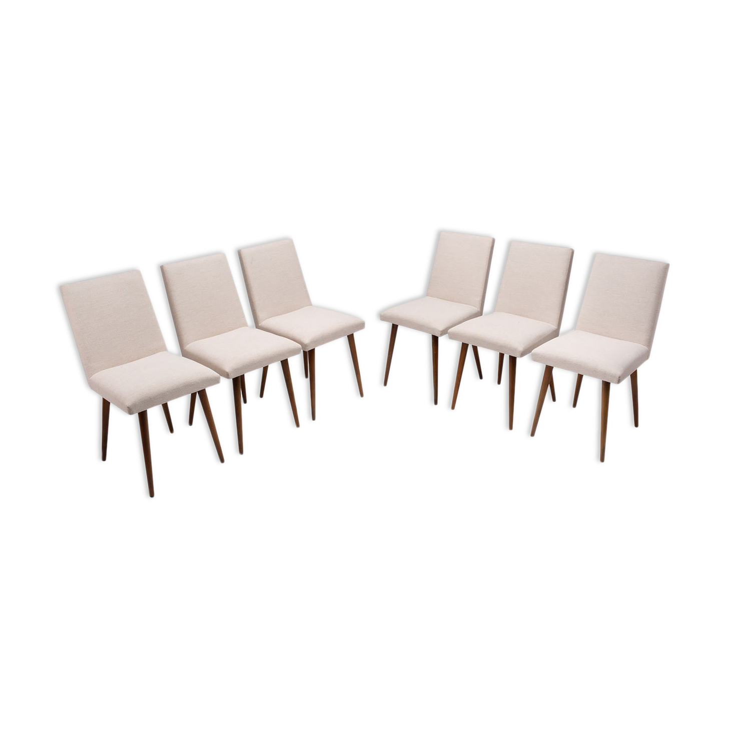 A set of 6 upholstered chairs from the 1970s