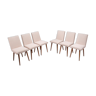 Un ensemble de 6 chaises rembourrées des années 1970
