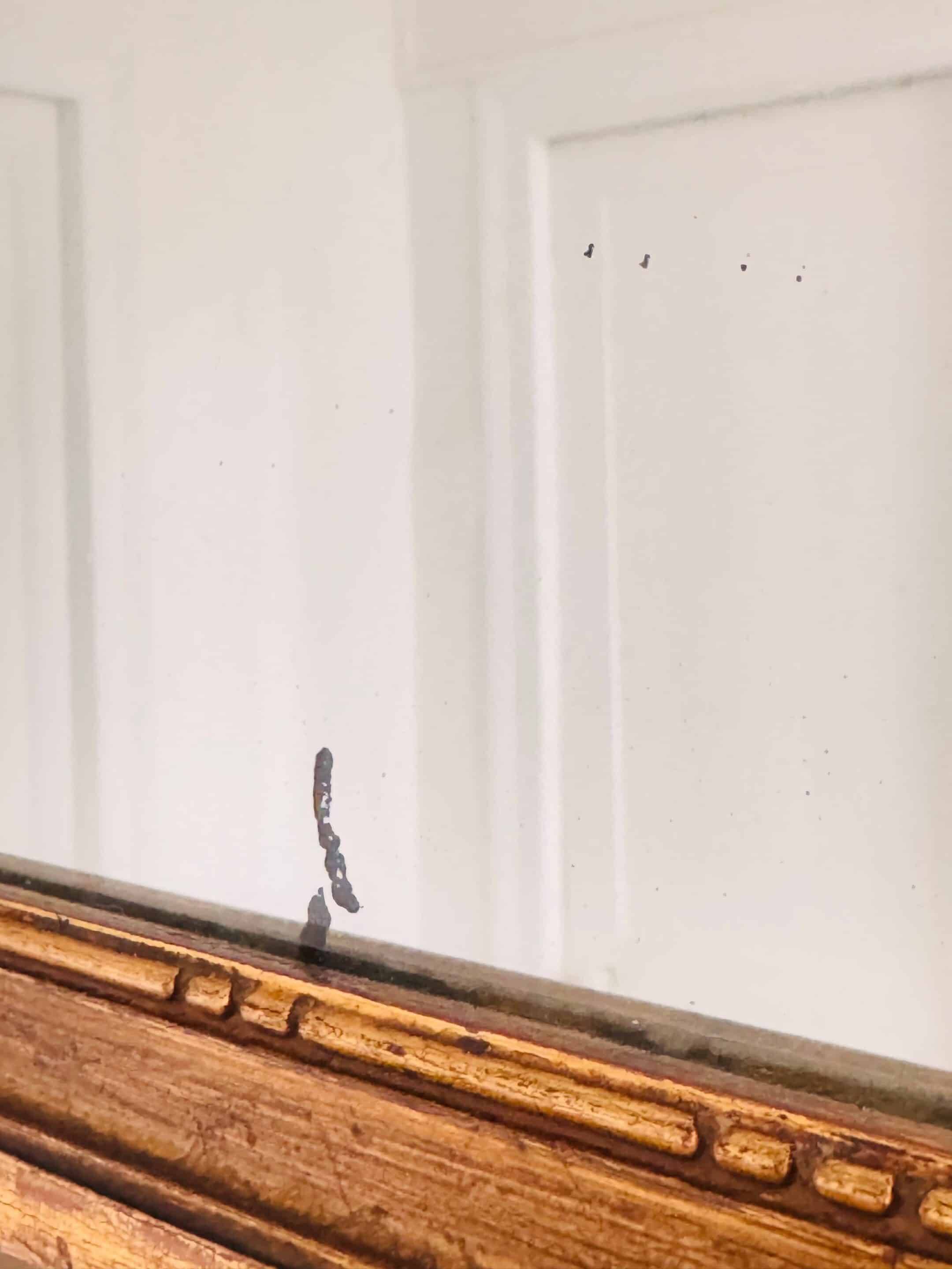 Louis XVI style giltwood pediment mirror