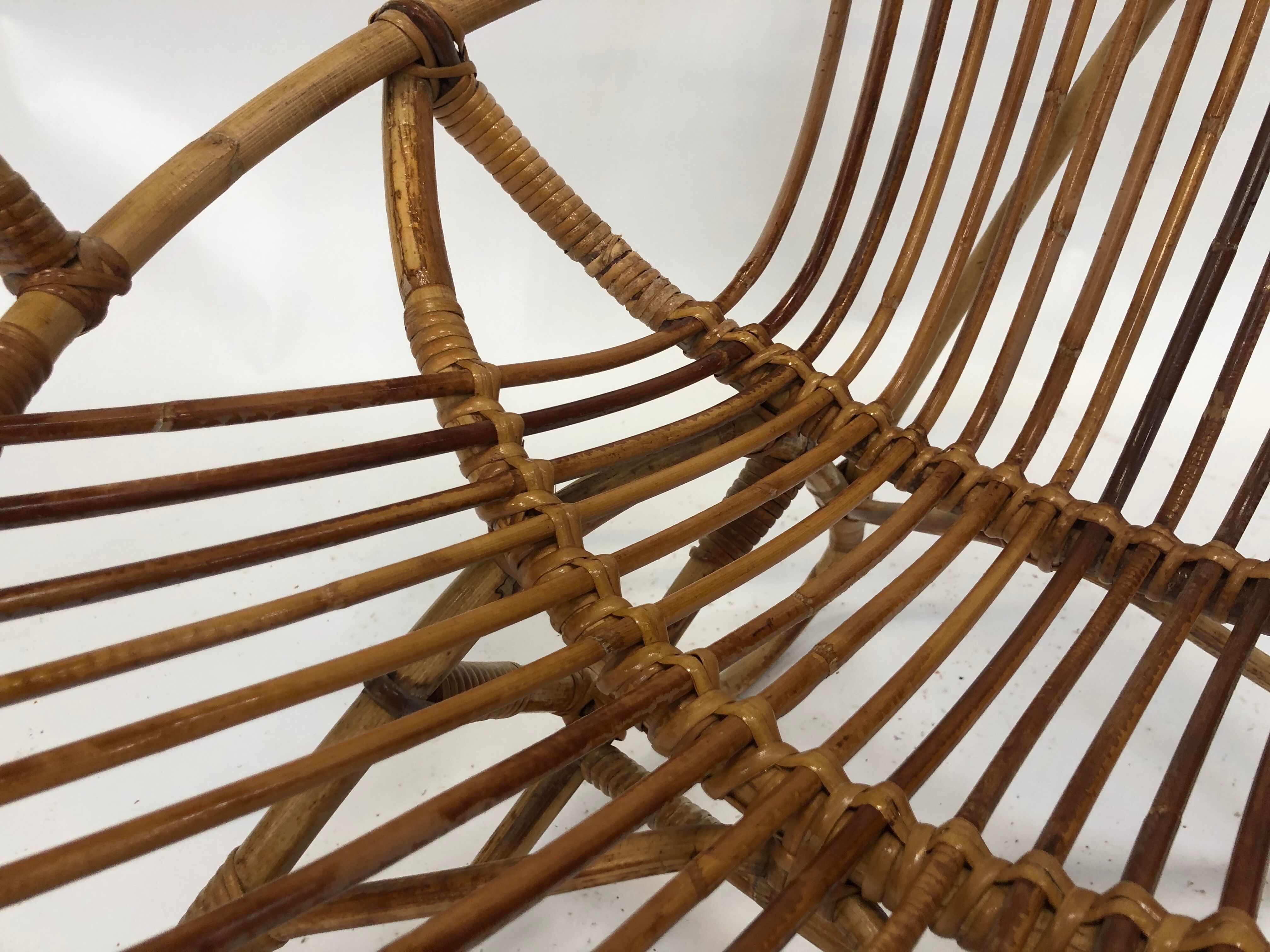 Rohe Noordwolde rattan chair, 1960, Netherlands