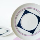 Set consisting of a teapot, sugar bowl and milk jug, Made in Germany, Colorful, Space Age, 1970