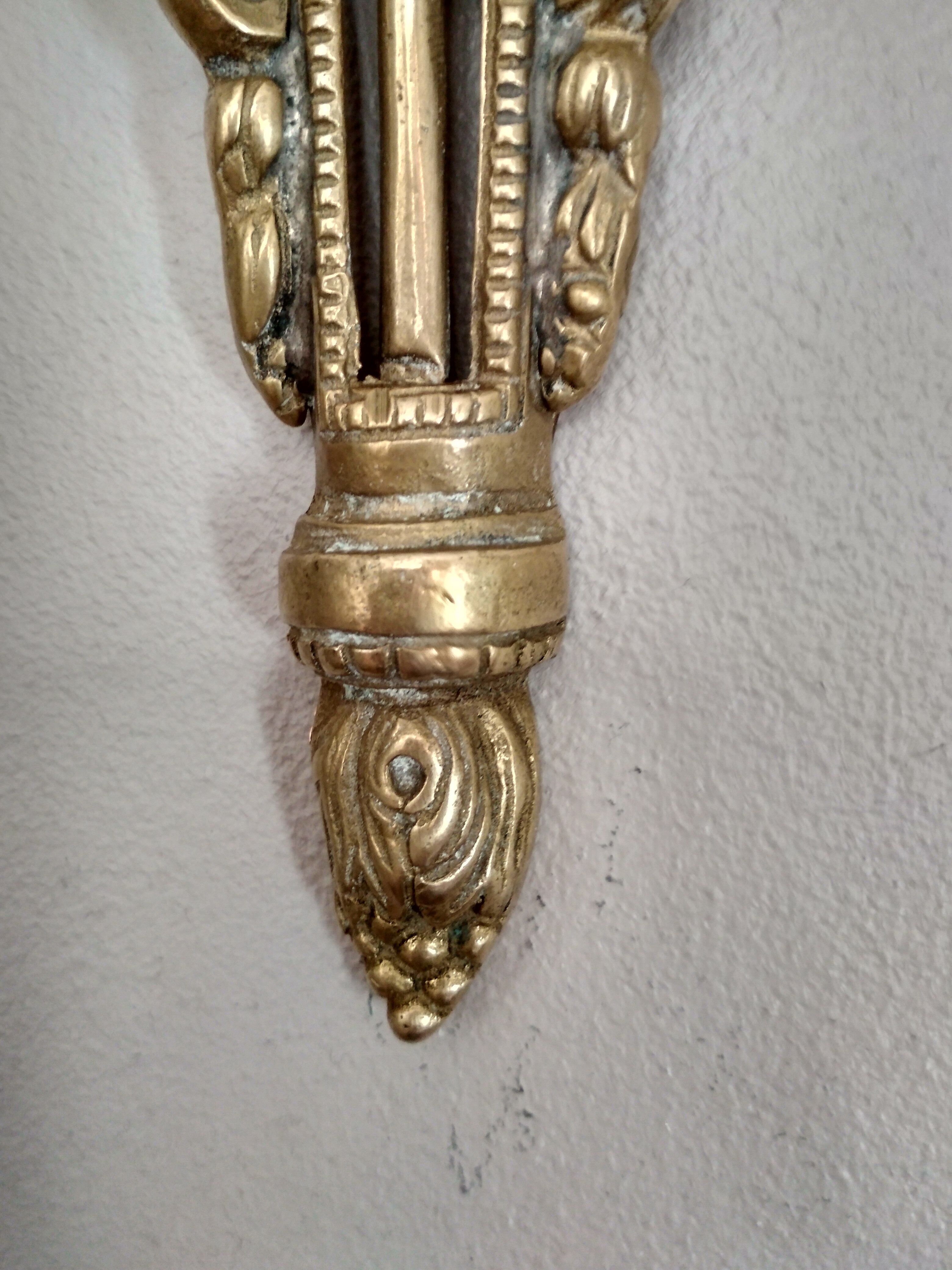 Old Wall Sconce bronze two torches style Napoleon III