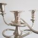 Five-branch chandelier, silvered, silver-plated brass, Italy, 1960s.