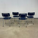 Lot 4 chairs Gispen 1231, 70s, Netherlands