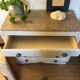 Commode vintage art déco bois et marbre pied moustache