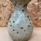 Ancien vase migeon la borne grès beige mouchetée vintage