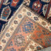 Handmade antique Caucasian Kazak rug 4.1' x 6.3' (125cm x 192cm) 1870s - 1B665