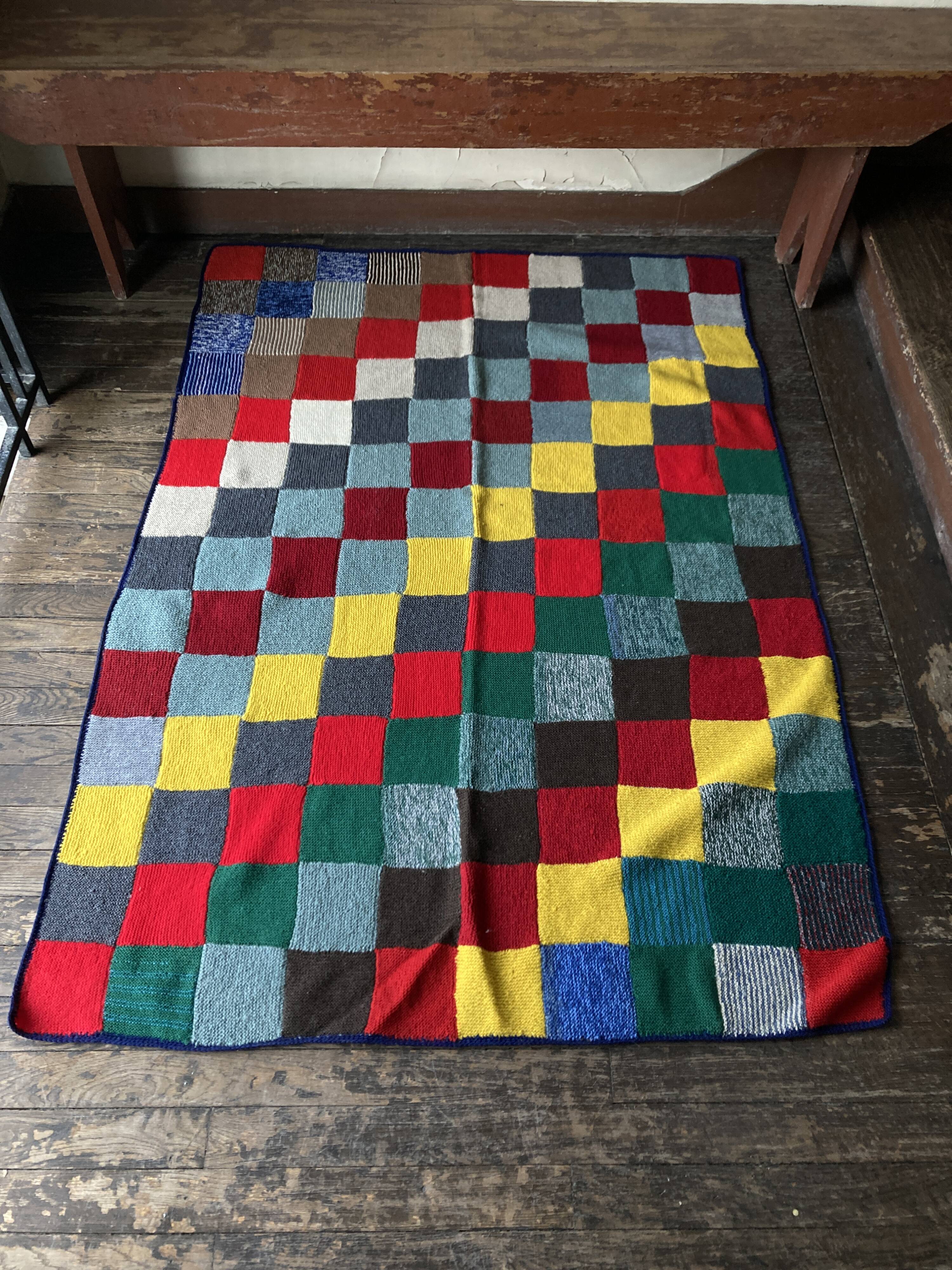 Mountain blanket, wool quilt, log cabin