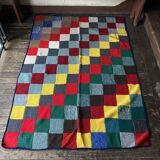 Mountain blanket, wool quilt, log cabin
