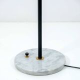 Stilnovo Mid-Century Modern Italian Brass and Opaline Glass Floor Lamp, 50
