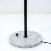 Stilnovo Mid-Century Modern Italian Brass and Opaline Glass Floor Lamp, 50