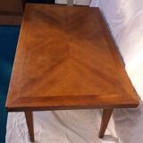 Table à système années 50, plaquée chêne