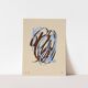 Abstract brown and blue lines giclee print