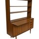 Vintage teak wall cabinet bookcase workplace Danish Design 60's