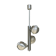 Chandelier 1970 aluminum with its applique