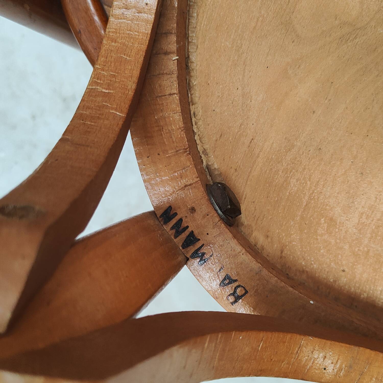 Set of 6 mismatched blond wood bistro chairs