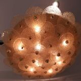 Large Murano gold glass disc ceiling light