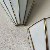 Pair of vintage mother-of-pearl sconces