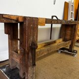 Ancien établi en bois vintage