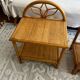 Set of two vintage rattan bedside tables