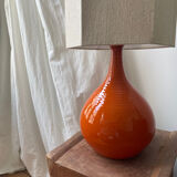 Lampe en céramique orange