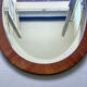 Miroir ovale biseauté Art déco