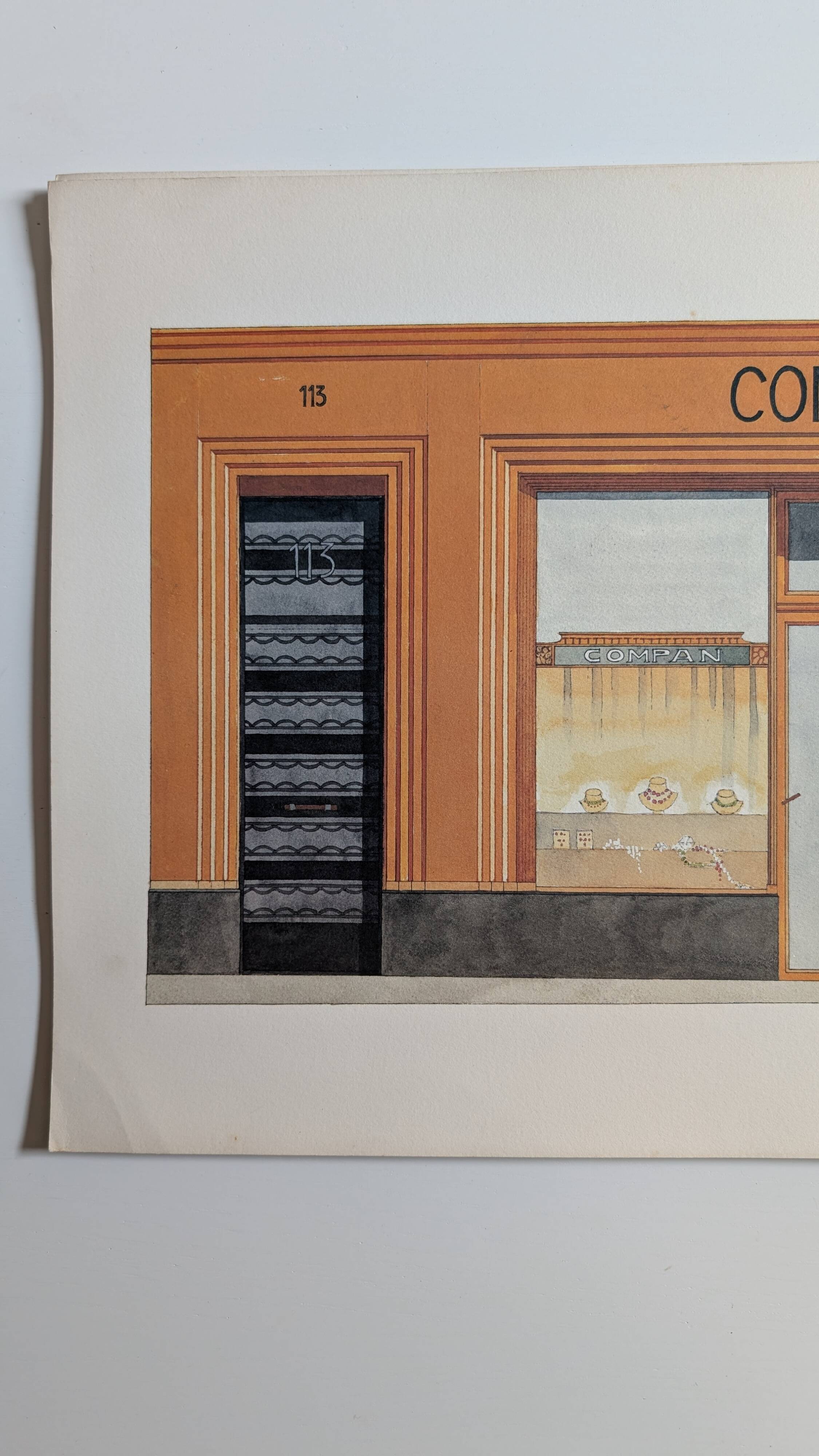 Lithograph "Joaillerie Compan" – Catherine d'Ortoli
