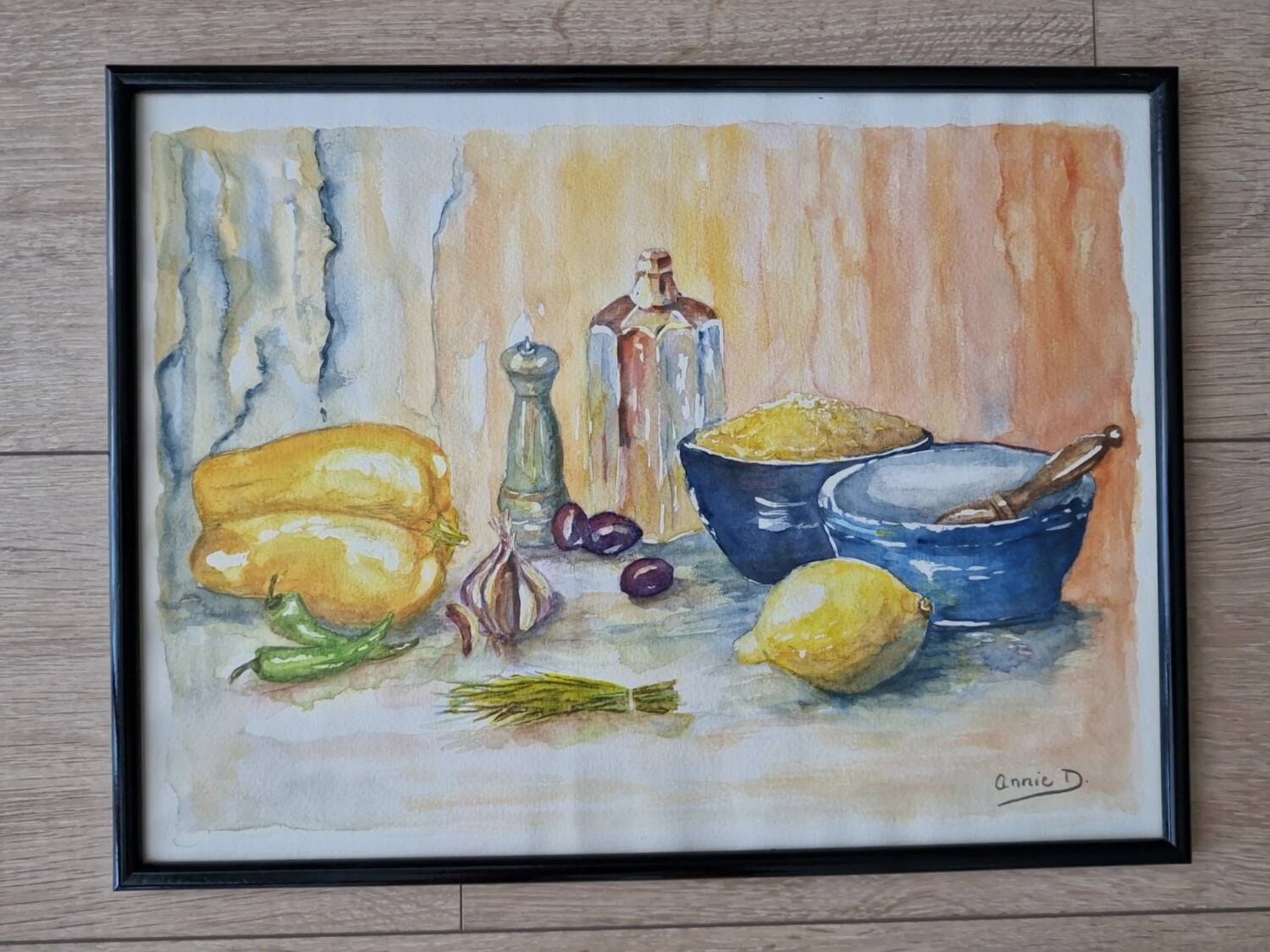 Original still life watercolor